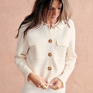 Sezane Betty Cardigan in Ecru